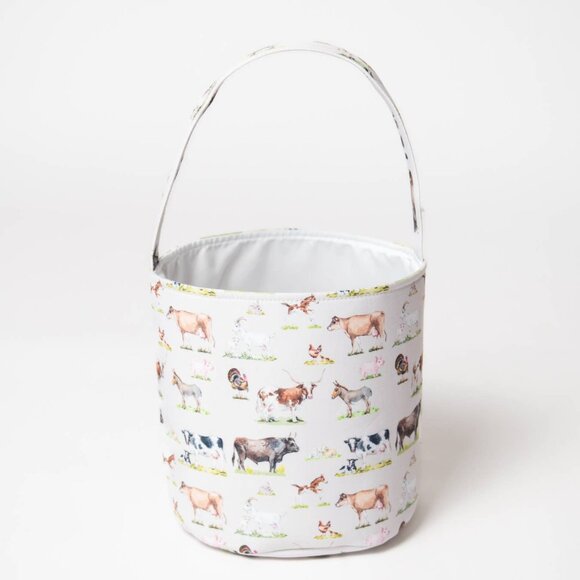 American Farm Company Spring Watercolor Animal Easter Basket - Picture 2 of 6